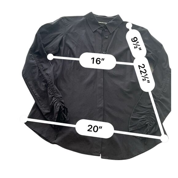 DKNY Jeans Women Long Sleeve Blouse Top Button Down Shirt Small - Picture 7 of 8